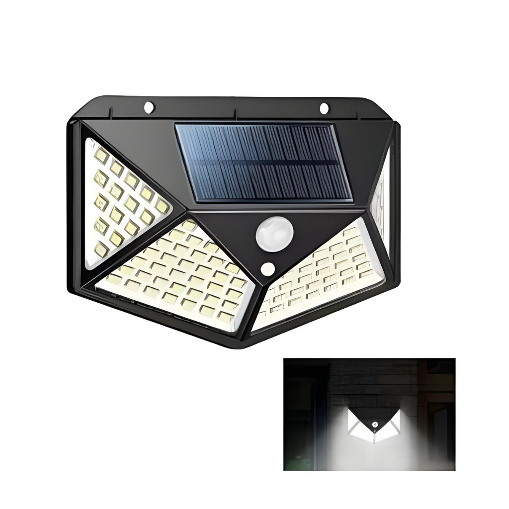 Aplique Solar led de 4 caras 2x1
