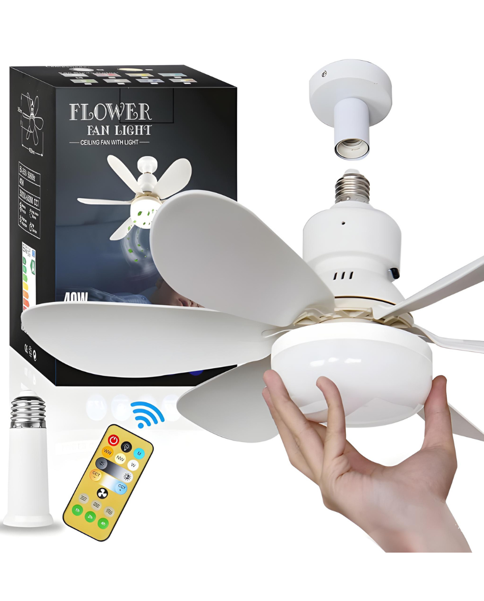 Ventilador con foco 2 en 1